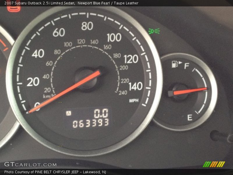 Newport Blue Pearl / Taupe Leather 2007 Subaru Outback 2.5i Limited Sedan