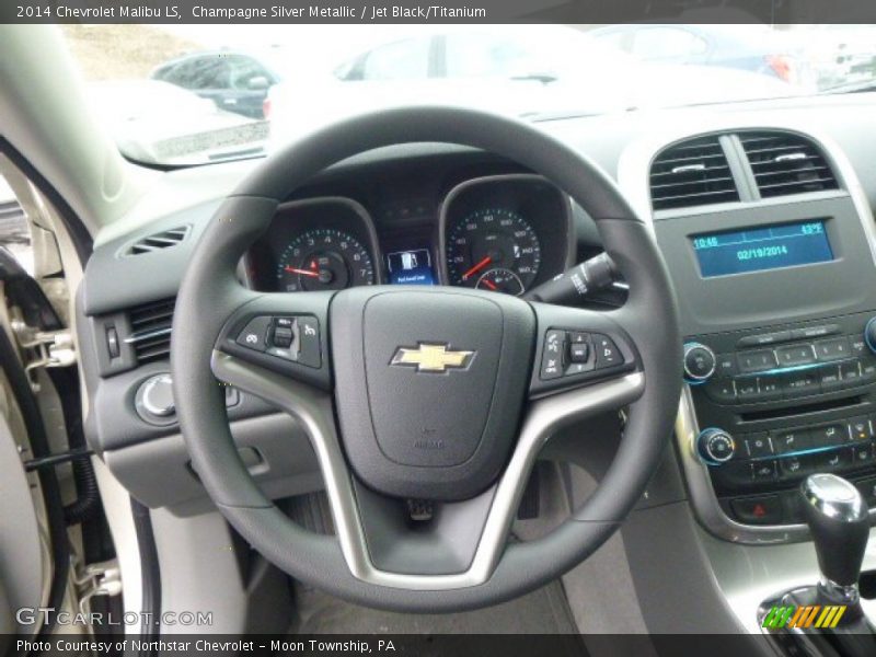 Champagne Silver Metallic / Jet Black/Titanium 2014 Chevrolet Malibu LS