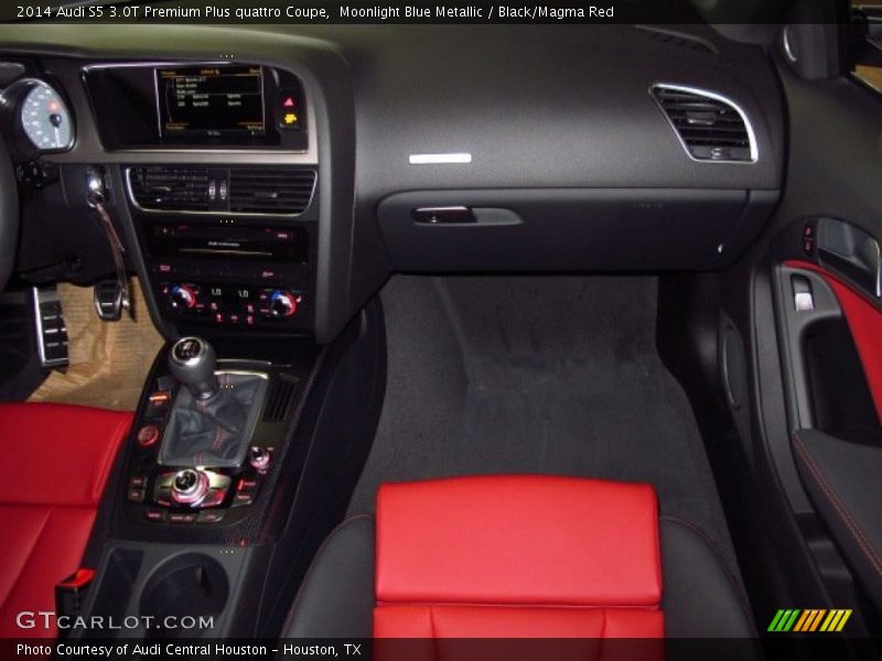 Moonlight Blue Metallic / Black/Magma Red 2014 Audi S5 3.0T Premium Plus quattro Coupe