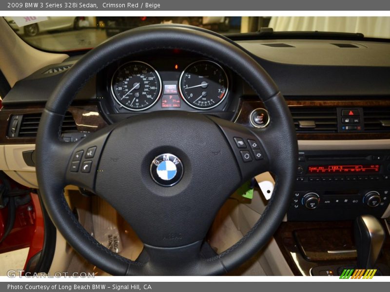 Crimson Red / Beige 2009 BMW 3 Series 328i Sedan
