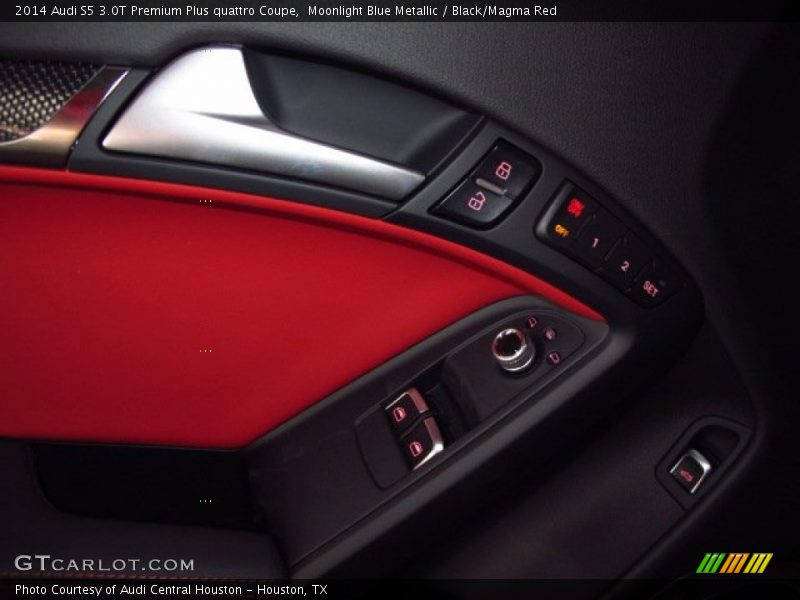 Moonlight Blue Metallic / Black/Magma Red 2014 Audi S5 3.0T Premium Plus quattro Coupe