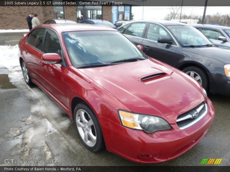 Garnet Red Pearl / Taupe 2005 Subaru Legacy 2.5 GT Limited Sedan