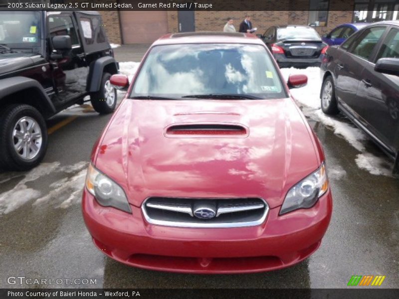 Garnet Red Pearl / Taupe 2005 Subaru Legacy 2.5 GT Limited Sedan