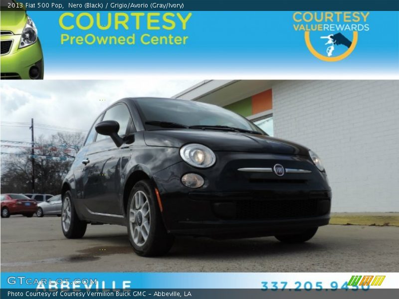 Nero (Black) / Grigio/Avorio (Gray/Ivory) 2013 Fiat 500 Pop
