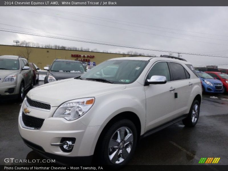 White Diamond Tricoat / Jet Black 2014 Chevrolet Equinox LT AWD