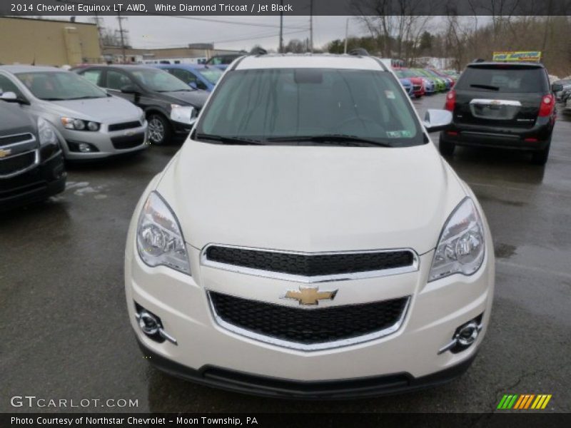 White Diamond Tricoat / Jet Black 2014 Chevrolet Equinox LT AWD