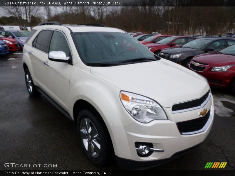 White Diamond Tricoat / Jet Black 2014 Chevrolet Equinox LT AWD