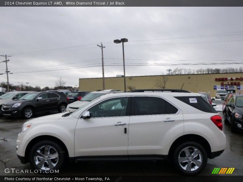 White Diamond Tricoat / Jet Black 2014 Chevrolet Equinox LT AWD