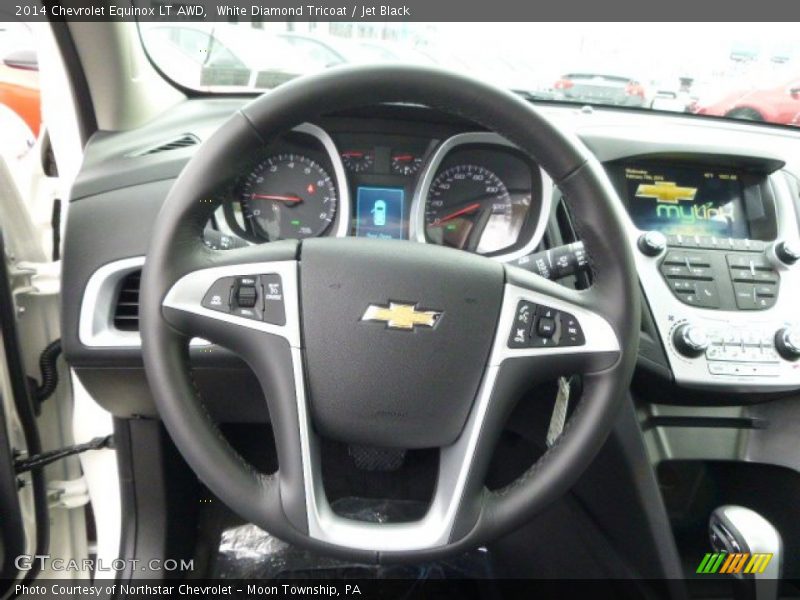 White Diamond Tricoat / Jet Black 2014 Chevrolet Equinox LT AWD