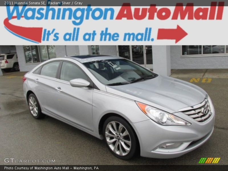 Radiant Silver / Gray 2011 Hyundai Sonata SE