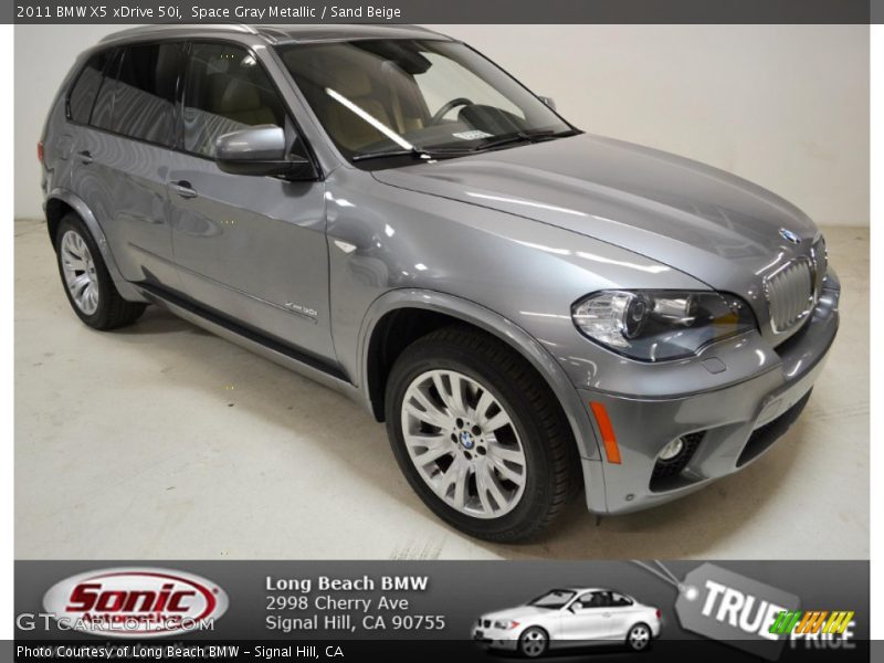 Space Gray Metallic / Sand Beige 2011 BMW X5 xDrive 50i