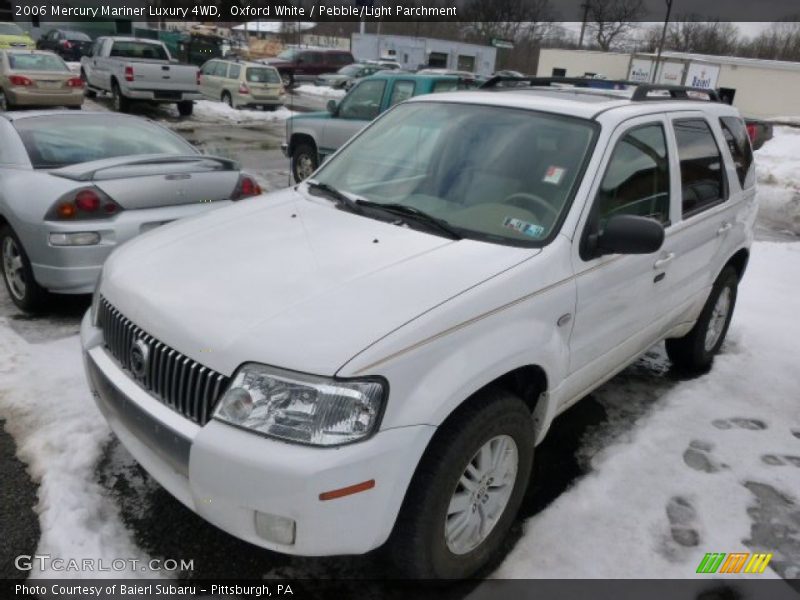 Oxford White / Pebble/Light Parchment 2006 Mercury Mariner Luxury 4WD