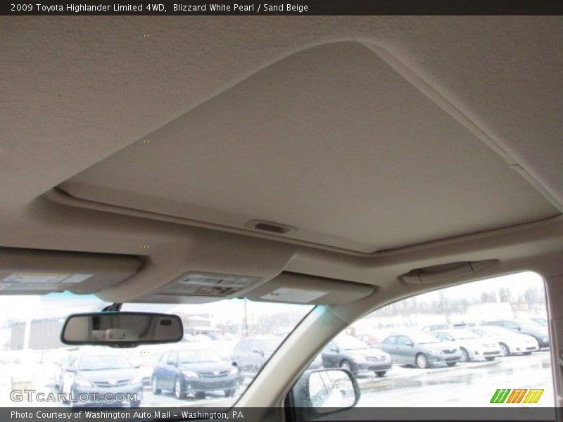 Blizzard White Pearl / Sand Beige 2009 Toyota Highlander Limited 4WD