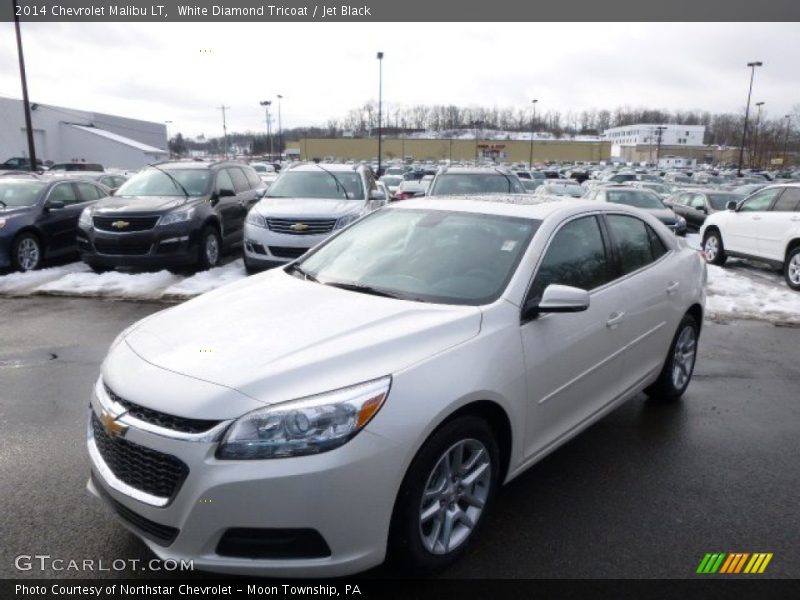 White Diamond Tricoat / Jet Black 2014 Chevrolet Malibu LT