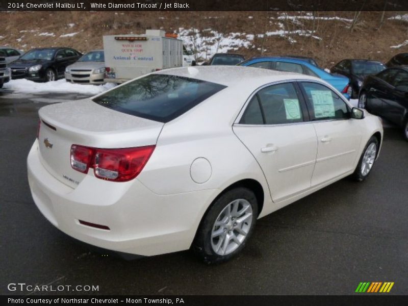 White Diamond Tricoat / Jet Black 2014 Chevrolet Malibu LT