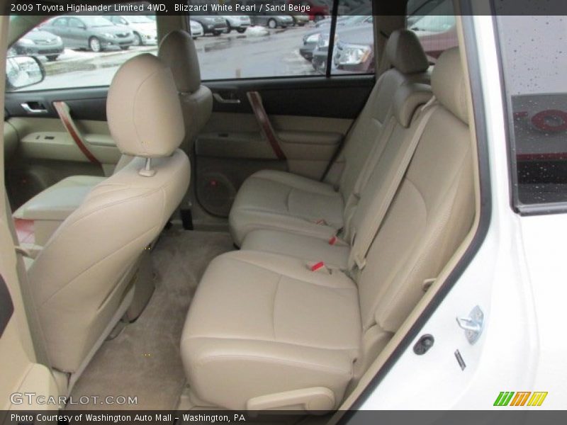 Blizzard White Pearl / Sand Beige 2009 Toyota Highlander Limited 4WD