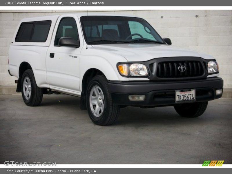 Super White / Charcoal 2004 Toyota Tacoma Regular Cab