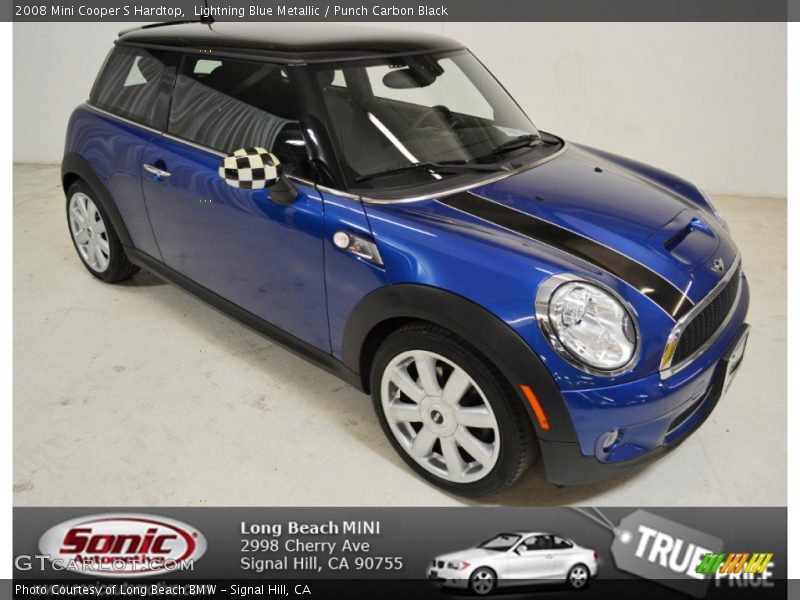 Lightning Blue Metallic / Punch Carbon Black 2008 Mini Cooper S Hardtop