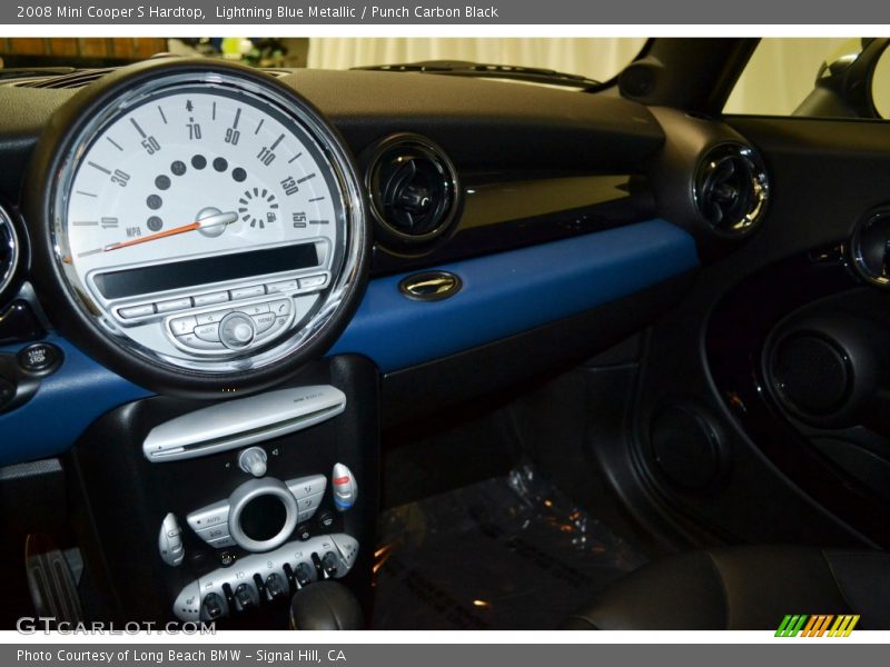 Lightning Blue Metallic / Punch Carbon Black 2008 Mini Cooper S Hardtop