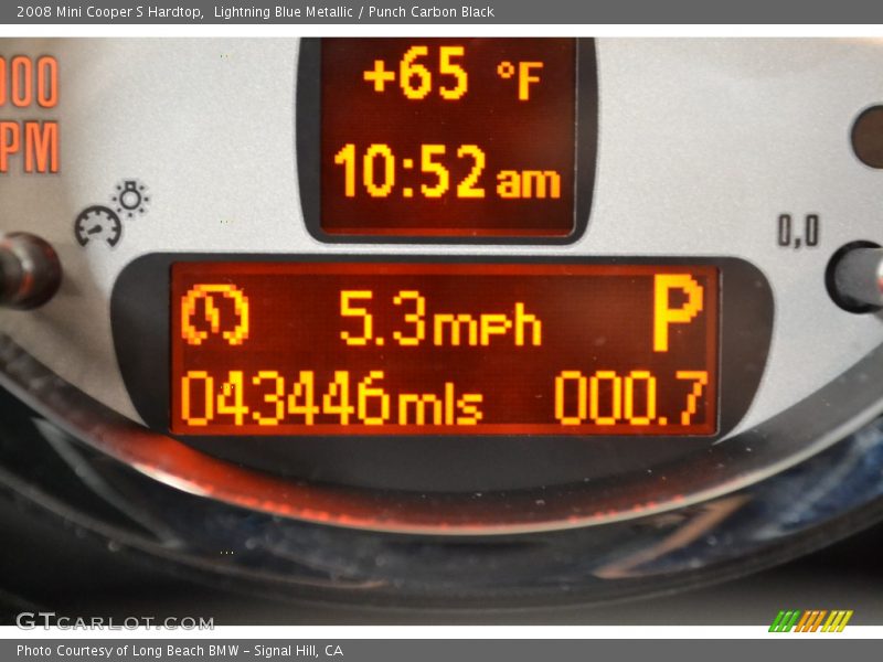 Lightning Blue Metallic / Punch Carbon Black 2008 Mini Cooper S Hardtop