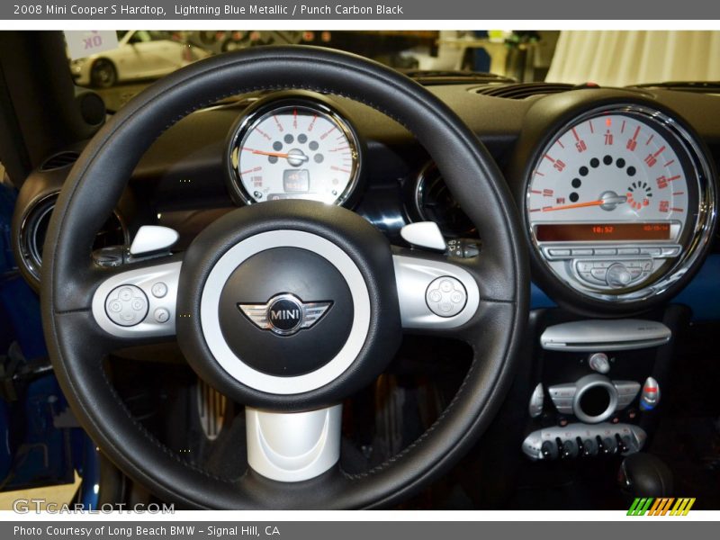 Lightning Blue Metallic / Punch Carbon Black 2008 Mini Cooper S Hardtop