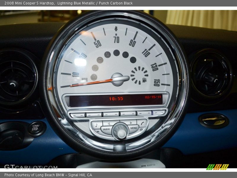 Lightning Blue Metallic / Punch Carbon Black 2008 Mini Cooper S Hardtop