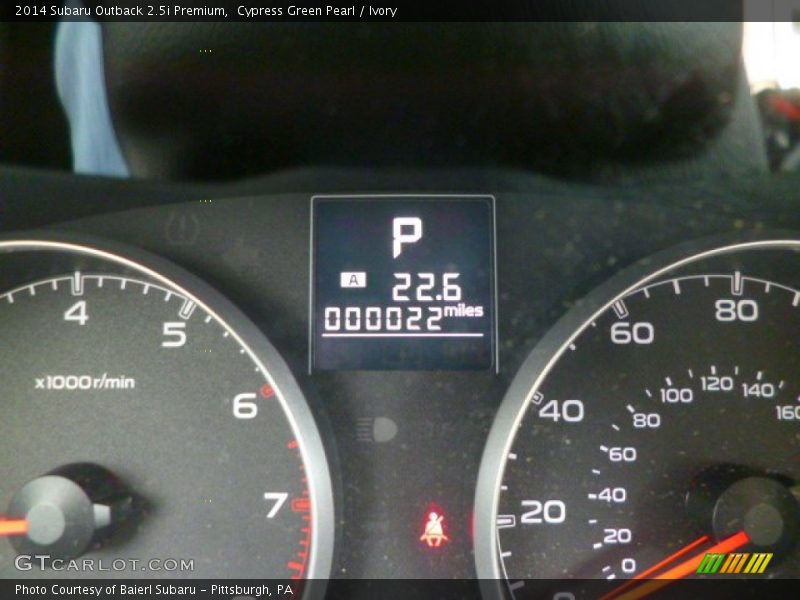 Cypress Green Pearl / Ivory 2014 Subaru Outback 2.5i Premium