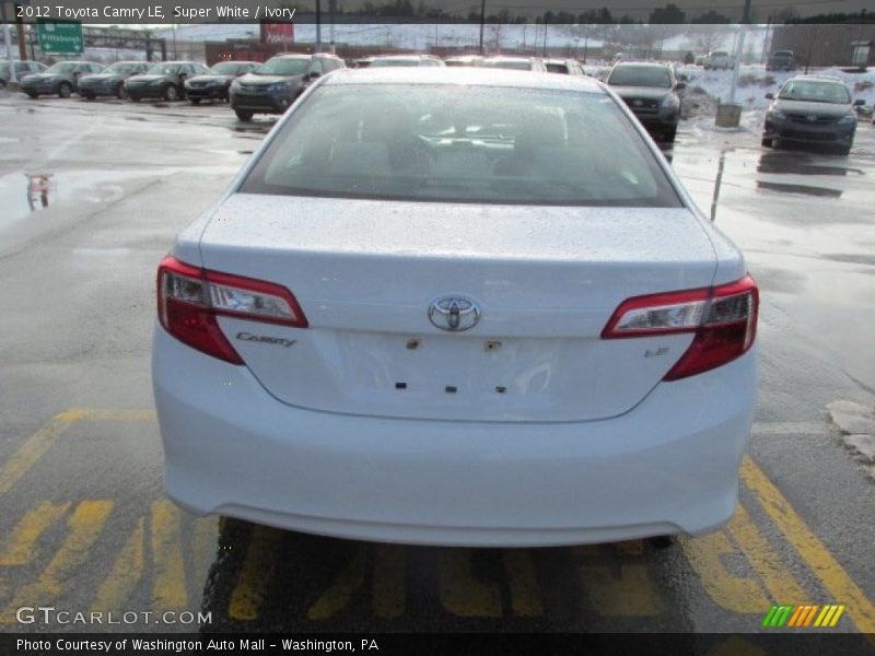 Super White / Ivory 2012 Toyota Camry LE