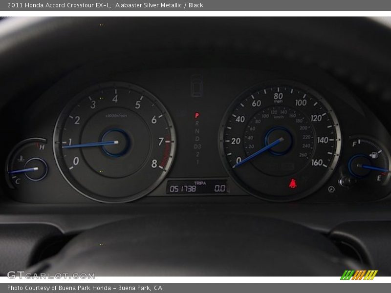 Alabaster Silver Metallic / Black 2011 Honda Accord Crosstour EX-L