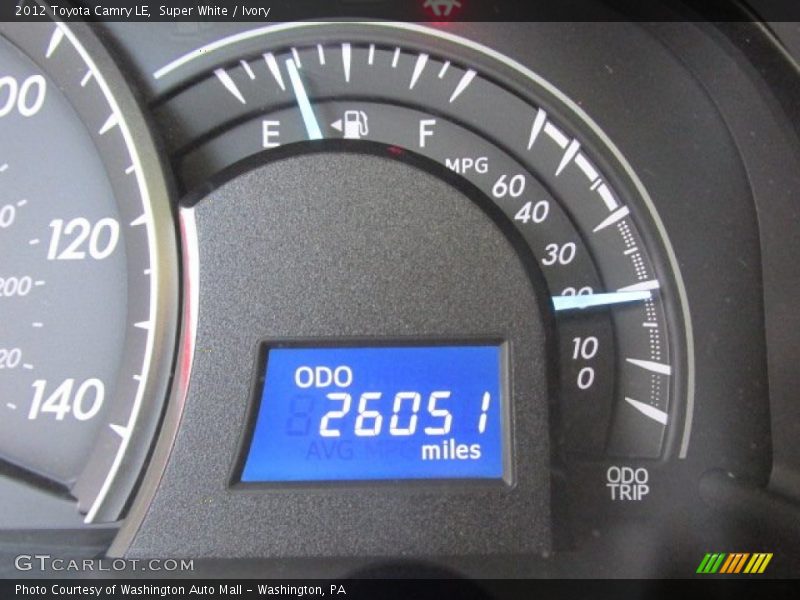 Super White / Ivory 2012 Toyota Camry LE