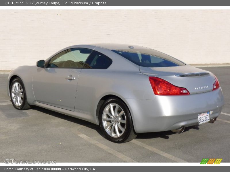 Liquid Platinum / Graphite 2011 Infiniti G 37 Journey Coupe