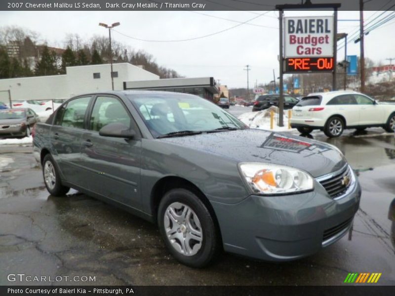 Dark Gray Metallic / Titanium Gray 2007 Chevrolet Malibu LS Sedan
