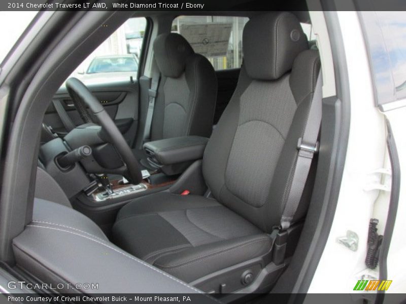 White Diamond Tricoat / Ebony 2014 Chevrolet Traverse LT AWD