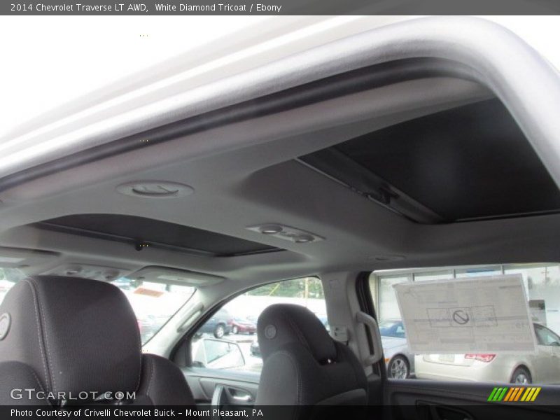 White Diamond Tricoat / Ebony 2014 Chevrolet Traverse LT AWD