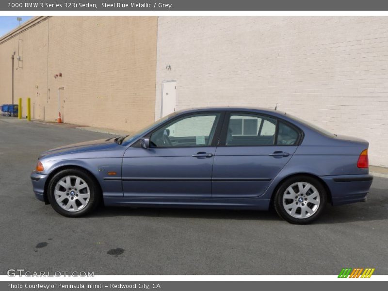 Steel Blue Metallic / Grey 2000 BMW 3 Series 323i Sedan