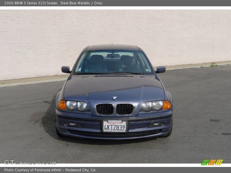 Steel Blue Metallic / Grey 2000 BMW 3 Series 323i Sedan