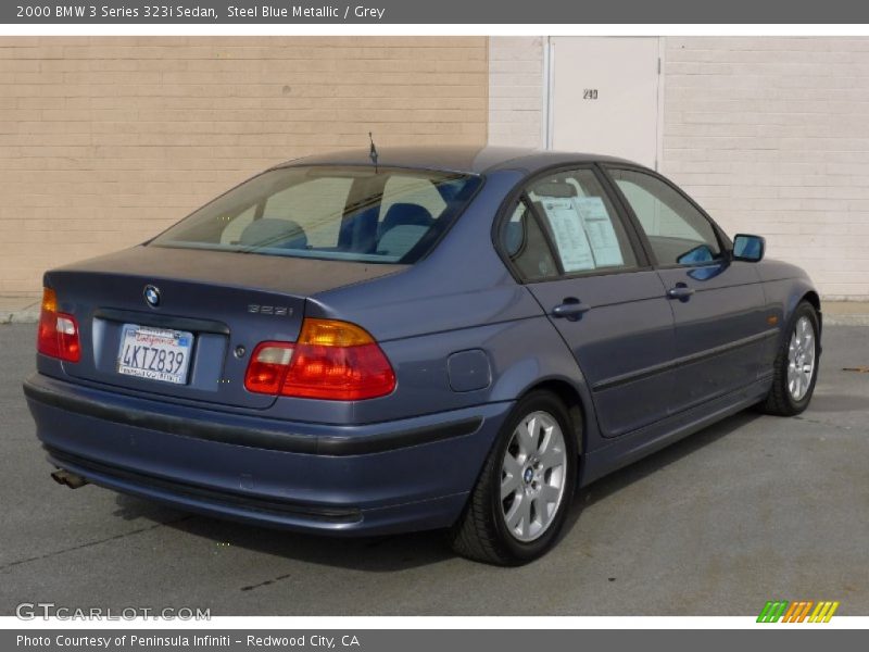 Steel Blue Metallic / Grey 2000 BMW 3 Series 323i Sedan