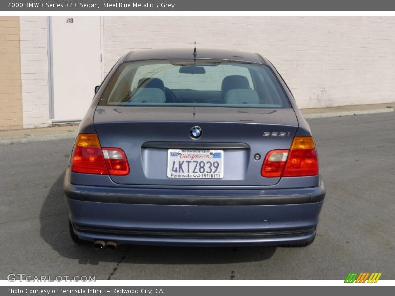 Steel Blue Metallic / Grey 2000 BMW 3 Series 323i Sedan