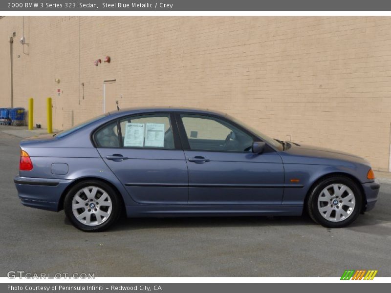 Steel Blue Metallic / Grey 2000 BMW 3 Series 323i Sedan