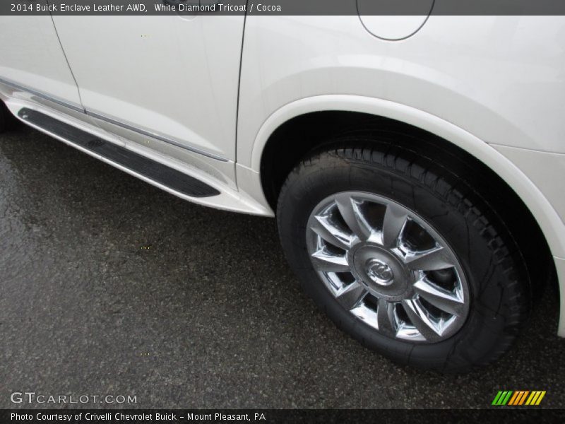 White Diamond Tricoat / Cocoa 2014 Buick Enclave Leather AWD