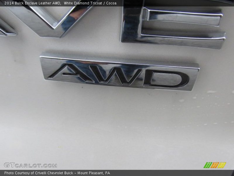 White Diamond Tricoat / Cocoa 2014 Buick Enclave Leather AWD