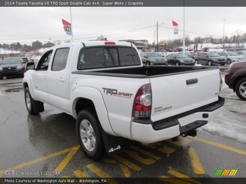 Super White / Graphite 2014 Toyota Tacoma V6 TRD Sport Double Cab 4x4
