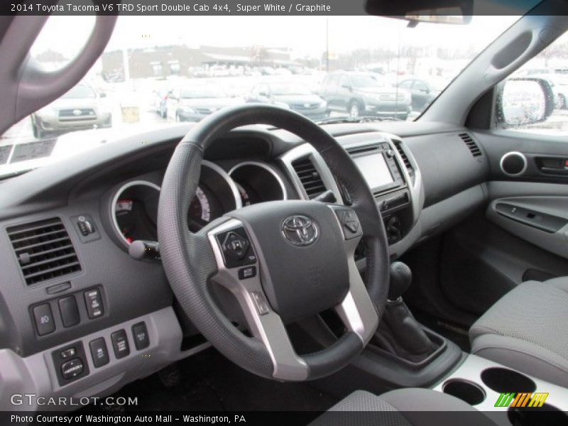 Super White / Graphite 2014 Toyota Tacoma V6 TRD Sport Double Cab 4x4