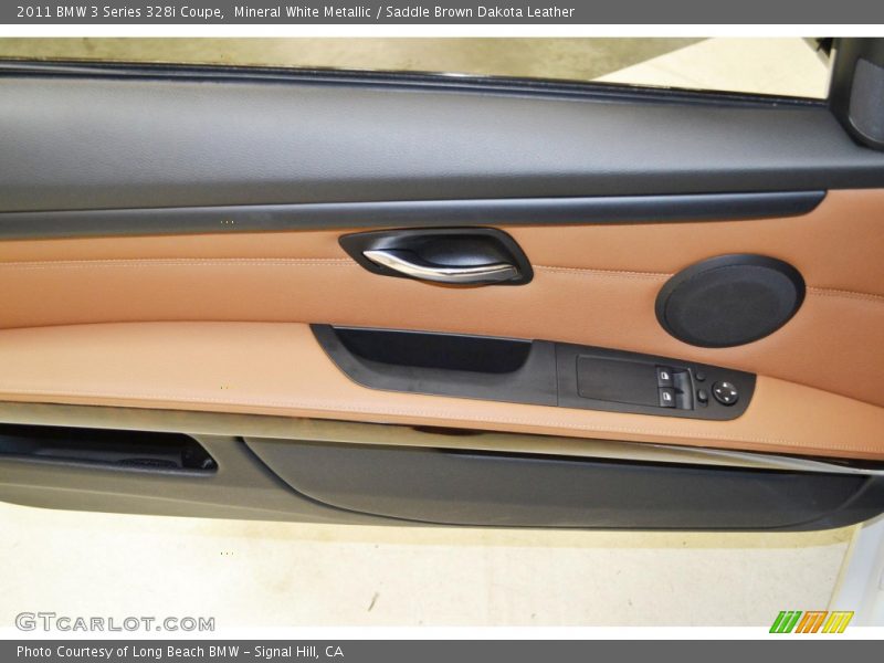 Mineral White Metallic / Saddle Brown Dakota Leather 2011 BMW 3 Series 328i Coupe