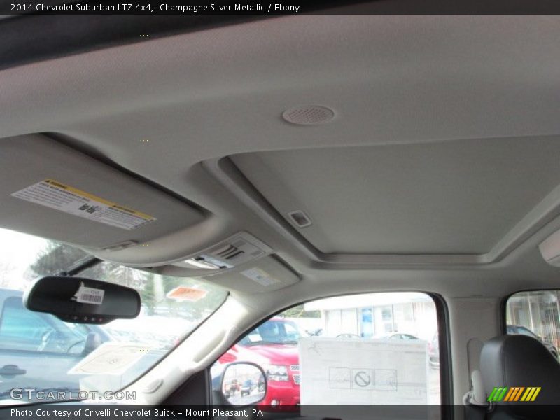Champagne Silver Metallic / Ebony 2014 Chevrolet Suburban LTZ 4x4