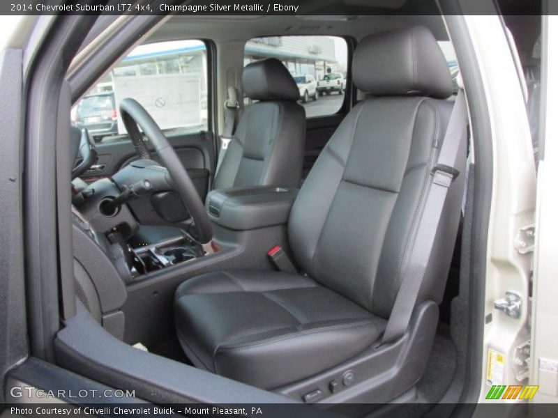 Champagne Silver Metallic / Ebony 2014 Chevrolet Suburban LTZ 4x4
