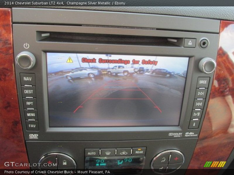 Champagne Silver Metallic / Ebony 2014 Chevrolet Suburban LTZ 4x4