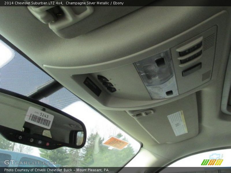 Champagne Silver Metallic / Ebony 2014 Chevrolet Suburban LTZ 4x4