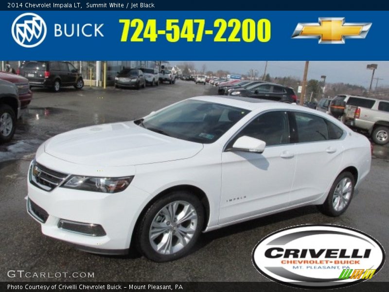 Summit White / Jet Black 2014 Chevrolet Impala LT