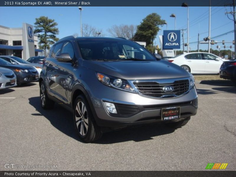 Mineral Silver / Black 2013 Kia Sportage EX AWD